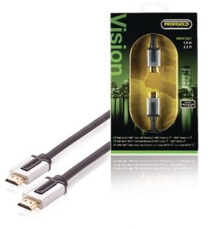 HDMI Kabel Hoge VelocitÃ met Ethernet Connector HDMI-HDMI Connector 1.00 m Zwart