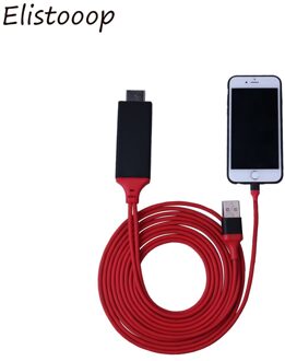 HDMI Kabel verlichting om AVHDMI/HDTV TV 8 Pin Digitale Kabel Adapter Voor iPhone X 8 8 plus 7 7 Plus 6 6s Voor Verlichting Kabel Rood
