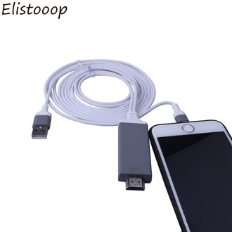 HDMI Kabel verlichting om AVHDMI/HDTV TV 8 Pin Digitale Kabel Adapter Voor iPhone X 8 8 plus 7 7 Plus 6 6s Voor Verlichting Kabel wit