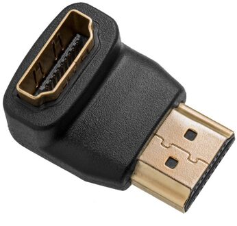 HDMI M/F 90° Adapter Verguld - small