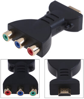 HDMI male naar 3 rca rgb video audio adapter av converter voor 720p 1080ip 1080p