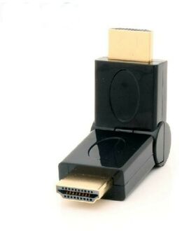 HDMI Male to Male Right Angle 90-180 Degree Adapter,Gilded
