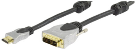 HDMI naar DVI kabel - 15 m - Zwart