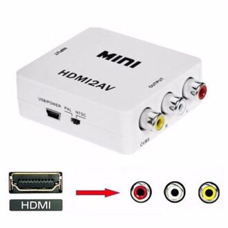 Hdmi Naar Mini Composiet Cvbs Rca Av Video Converter Adapter Oude Tv 1080P Hrca Usb kabels Multimedia