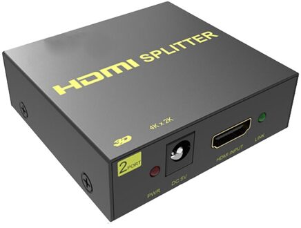 Hdmi Splitter 1 In 2 Out Hd 4K Tv 3D Video Splitter 1 Minuut 2 Sn Switcher (Eu plug)