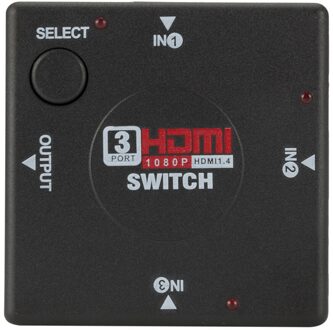 Hdmi Switch 3 Ingang 1 Uitgang Mini 3 Port Vrouw Tot Vrouw Hdmi Switcher Splitter Box Selector Voor Hdtv 1080P Video Switcher