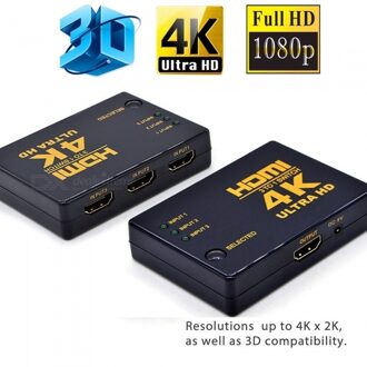 HDMI Switch 3 Poorts met Afstandsbediening Ultra HD 4K 3D