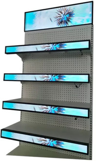 HDMI USB 17 Inch shopping mall Digital Shelf Edge Advertising Screen LCD Stretched Digital Signage Stretched Bar LCD Display