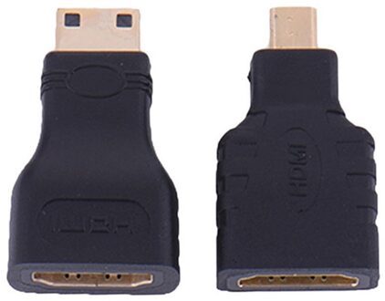 Hdmi Voor Micro Hdmi + Hdmi Naar Mini Vergulde Converter Hd Connector Uitbreiding Adapter Voor Video Tv Voor Xbox 360 Hdtv 1080P