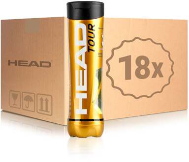 Head 18x verpakking 4 stuks Tour Swiss Official geel - nosize