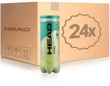 Head 24x verpakking  3 stuks Padel One geel - nosize