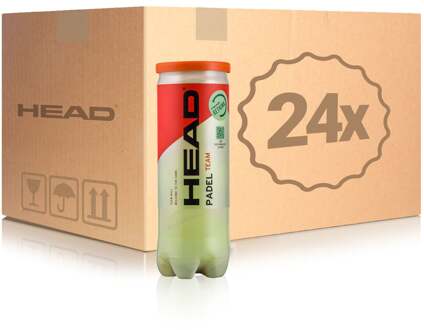 Head 24x verpakking  3 stuks Padel Team geel - nosize