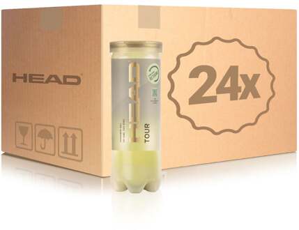 Head 24x verpakking  3 stuks Tour In een doos geel - nosize