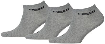 Head 3-pack Unisex Sneaker Sock Grey-39-42