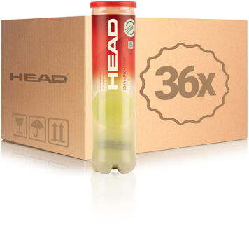 Head 36x verpakking  4 stuks Championship In een doos geel - nosize