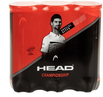 Head 3x Championship Novak Verpakking 3 Stuks geel - one size