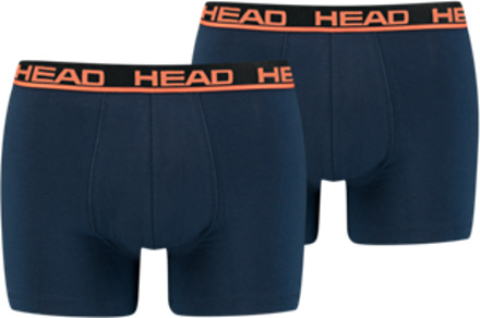 Head boxershort basic 2-pack blue / orange-L Blauw,Oranje - L