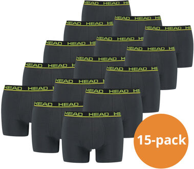 Head Boxershorts 15-pack Phantom / Lime Punch-XL Grijs - XL