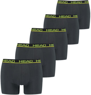 Head Boxershorts 5-pack Phantom / Lime Punch-S Grijs - S
