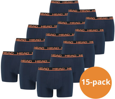 Head boxershorts Orange/Peacoat 15-Pack-XL Blauw - XL