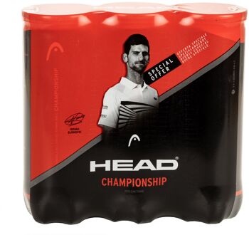 Head Championship Novak Djokovic Tennisballen (3x 3-can) geel - 1-SIZE