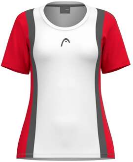 Head Club 25 Tech T-shirt Dames-Rood,Wit - XXL