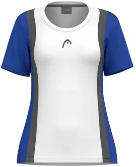 Head Club 25 Tech T-shirt Dames-Wit,Blauw - 3XL
