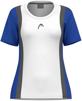 Head Club 25 Tech T-shirt Dames-Wit,Blauw - S