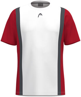 Head Club 25 Tech T-shirt Heren-Rood,Wit - 3XL