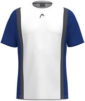 Head Club 25 Tech T-shirt Heren-Wit,Donkerblauw - L