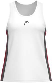 Head Club 25 Tech Tanktop Dames-Wit,Rood - XL