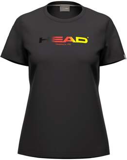 Head DTB Rainbow T-shirt Dames-zwart - XS,S,M,L,XL,XXL