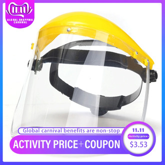 Head Mask Eye Faces Protection 33x20.3cm Transparent PVC Safety Faces Shields Screen Spare Visors For