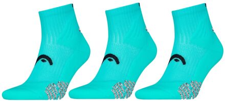 Head Padel Sokken Quarter 3-pack Aqua-35/38 Blauw - 35/38