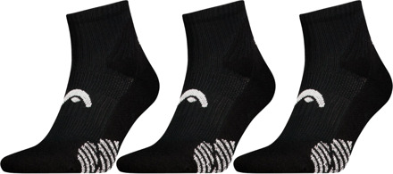 Head Padel Sokken Quarter 3-pack Zwart-39/42 - 39/42