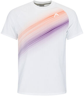 Head Performance T-shirt Heren-Wit,Oranje - S