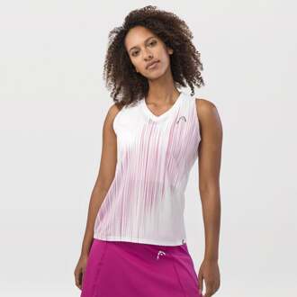 Head Performance Tanktop Dames-Wit,Berry - XS