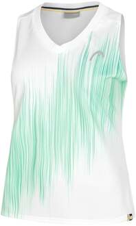 Head Performance Tanktop Dames-Wit,Turkoois - XS