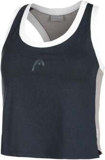 Head Play Crop Tanktop Dames-Donkerblauw,Wit - XS,S,M,L,XL