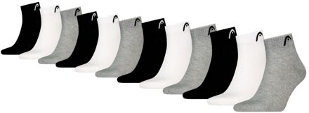 Head Quartersokken Training 12-pack Grijs / Wit / Zwart-39/42 Grijs/Wit/Zwart - 39/42