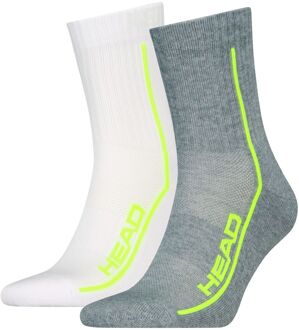 Head Short Crew Performance 2-pack Grey Melange / Wit-39/42 Grey Melange/Wit - 39/42