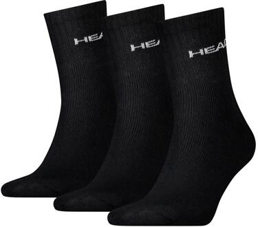Head Short Crew Sock 3-pack Black-39-42