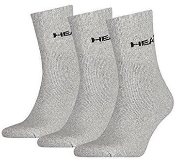 Head Short Crew Sock 3-pack Grey-35-38 Grijs - 35/38