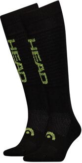 Head Skisokken Unisex Logo Kneehigh 2-pack Black Combo-35/38 - 35/38