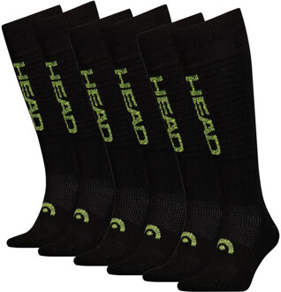 Head Skisokken Unisex Logo Kneehigh 6-pack Black Combo-35/38 - 35/38