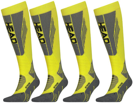 Head Skisokken Unisex Racer Kneehigh 4-pack Neon Yellow-43/46 - 43/46
