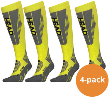 Head Skisokken Unisex Racer Kneehigh 4-pack Neon Yellow
