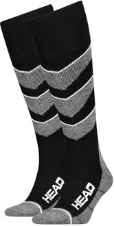 Head Skisokken Unisex V-Shape Kneehigh 2-pack Black Combo-31/34 - 31/34