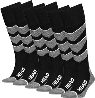 Head Skisokken Unisex V-Shape Kneehigh 6-pack Black Combo-35/38 - 35/38