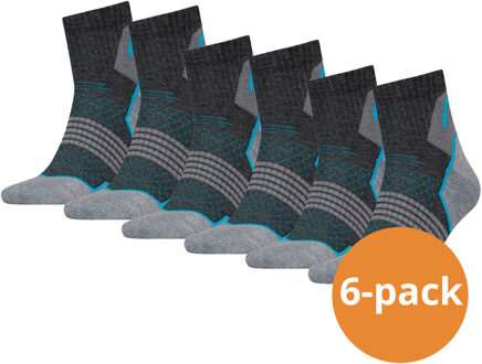 Head Sokken Hiking Quarter sokken 6-pack Unisex Grey/blue-35/38 Grijs - 35/38